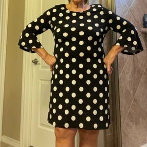Polka Dot Black  and White Dress